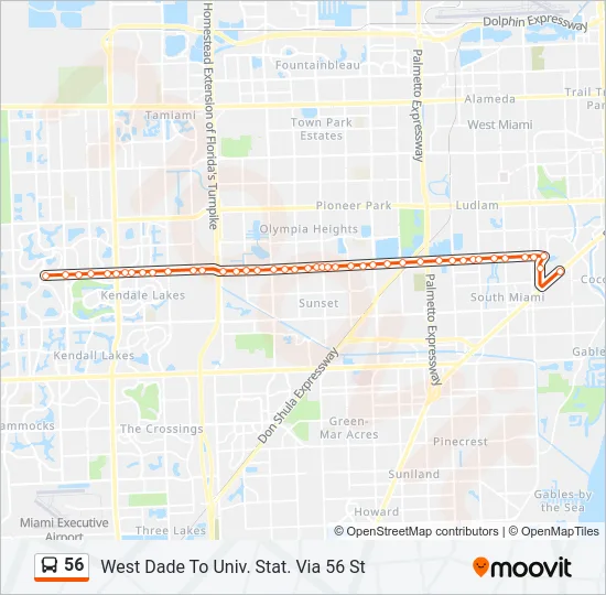 56 Bus Line Map