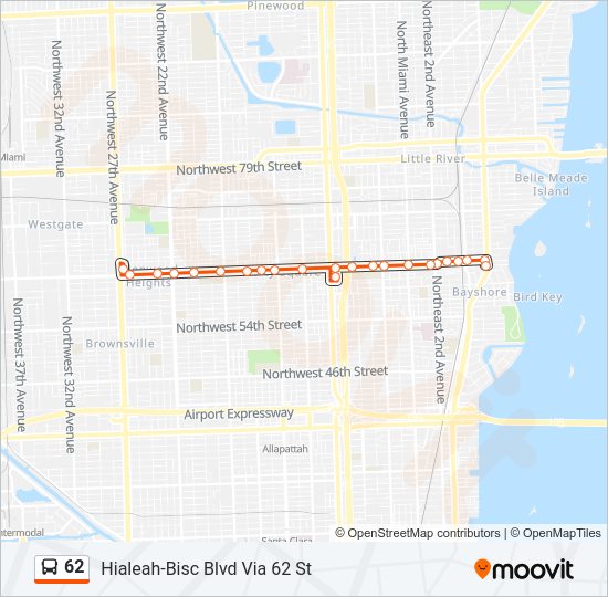 62 Bus Line Map