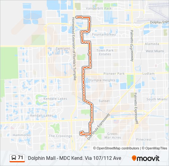 71 Route: Schedules, Stops & Maps - 71 - M.d.c. Kendall (updated)