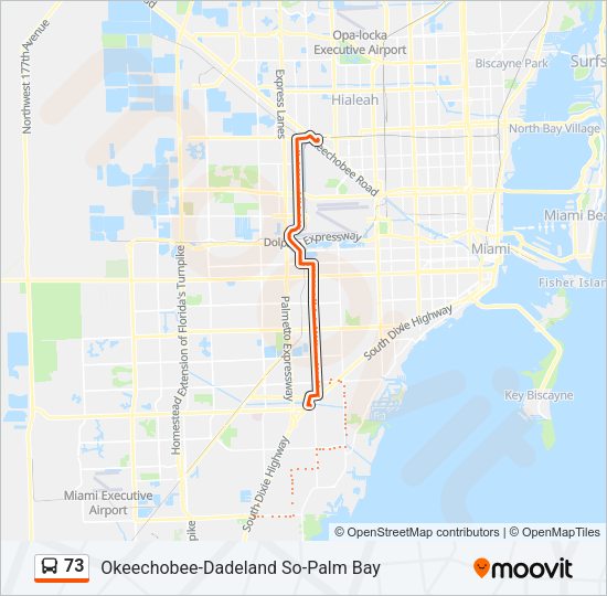 73 Bus Line Map