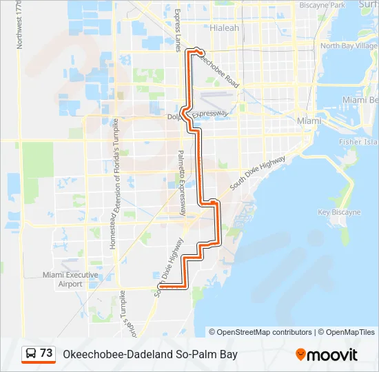 73 Bus Line Map