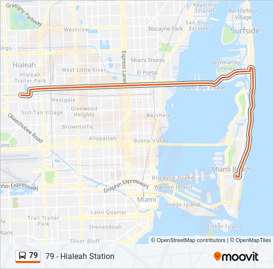 79 bus Line Map