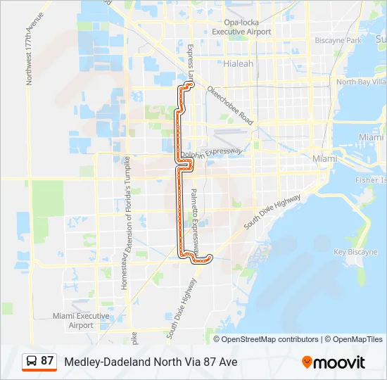 87 Bus Line Map