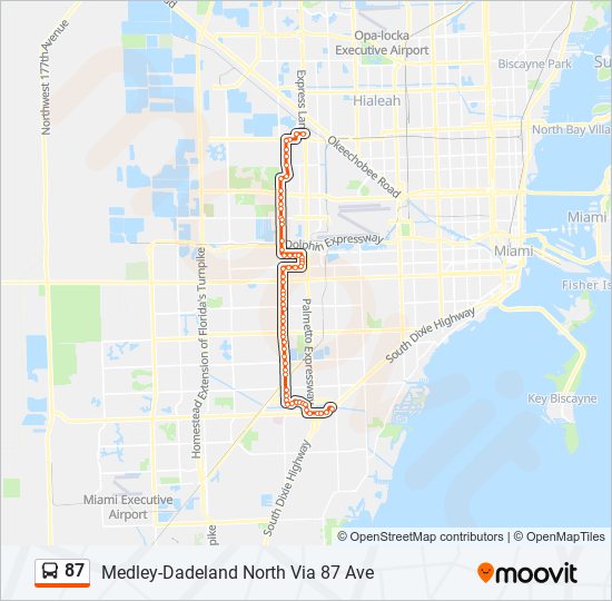 87 bus Line Map