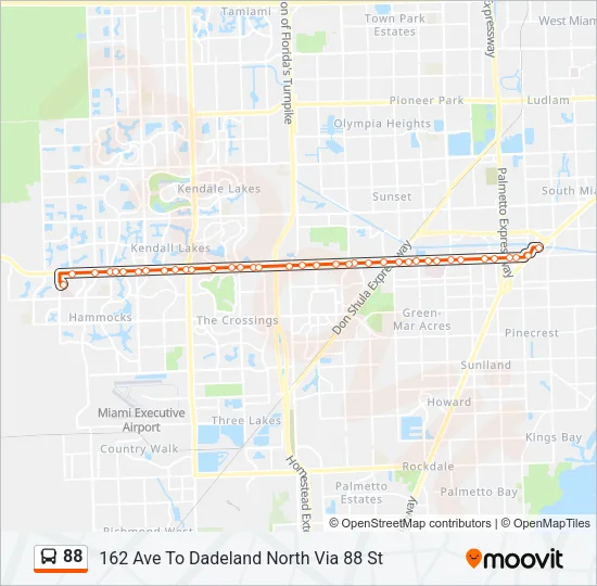 88 Bus Line Map