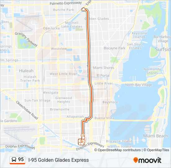 95 Bus Line Map