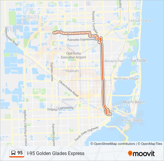 95 Bus Line Map