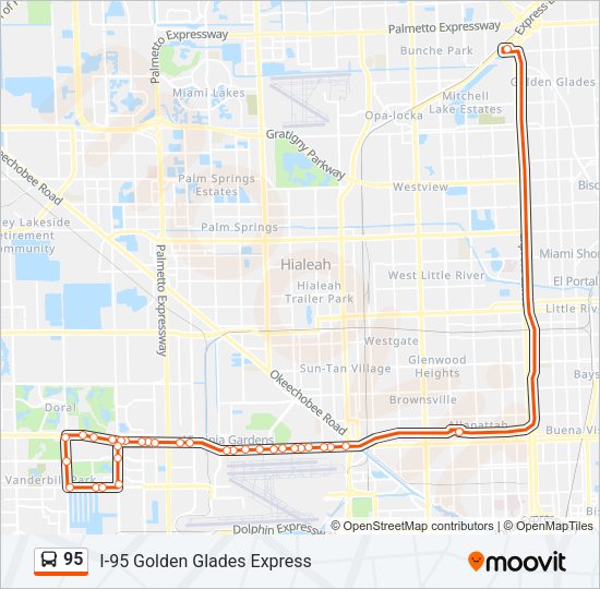 95 Bus Line Map