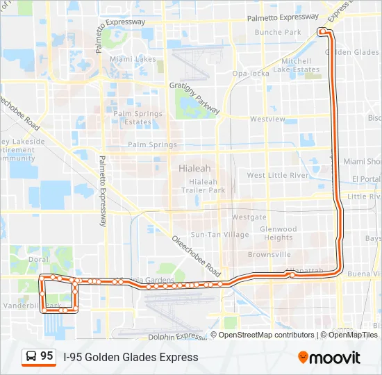 95 Bus Line Map