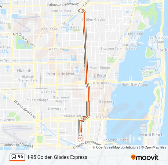 95 Bus Line Map