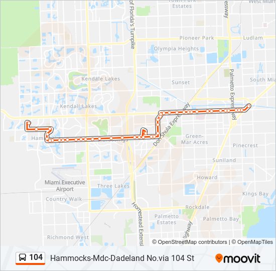 104 Bus Line Map