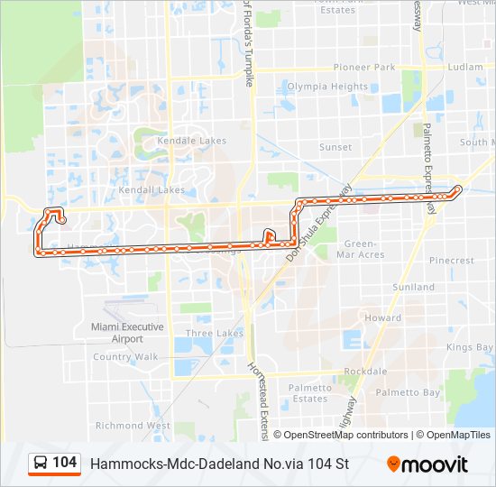 104 Bus Line Map