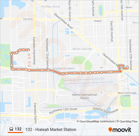 132 Bus Line Map