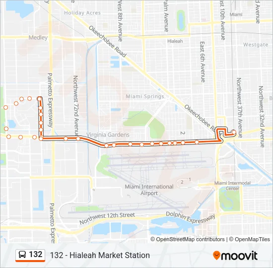 132 Bus Line Map