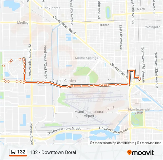 132 Bus Line Map