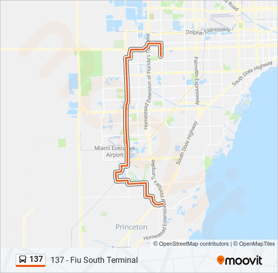 137 bus Line Map