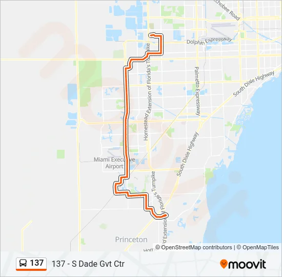 137 Bus Line Map
