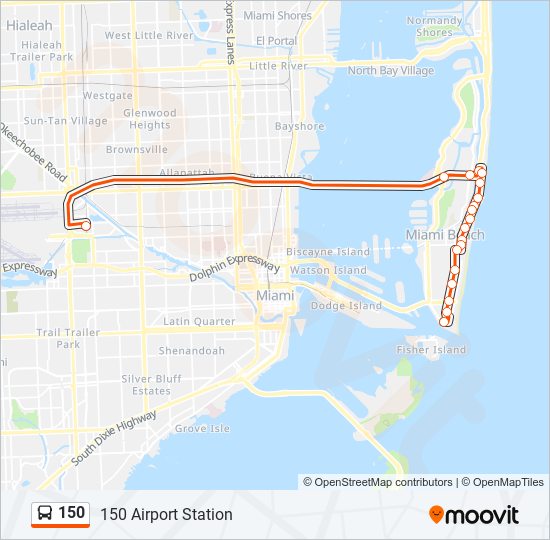 150 Bus Line Map