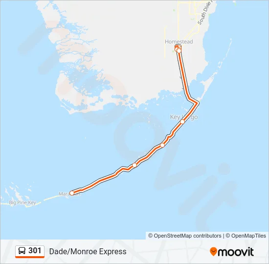 301 Bus Line Map