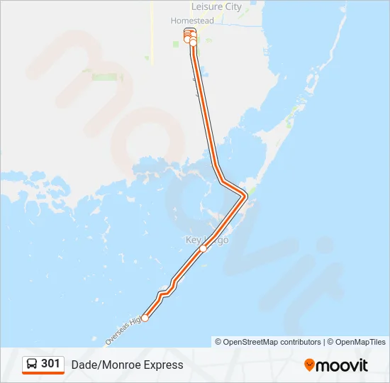 301 Bus Line Map