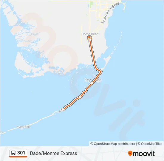 301 Bus Line Map