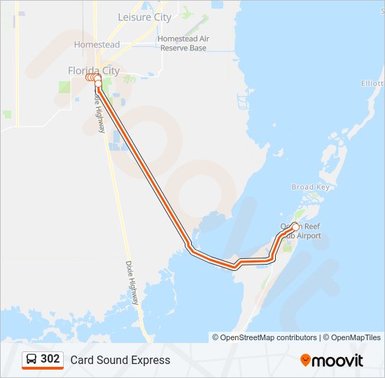 302 bus Line Map