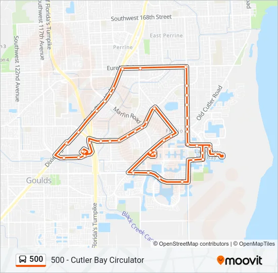 500 Bus Line Map