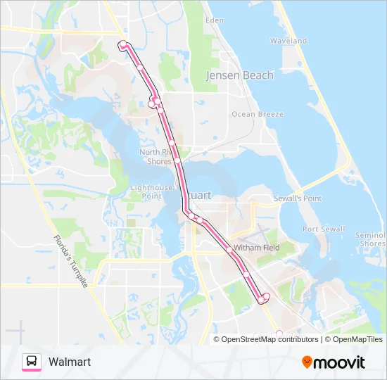 1 Bus Line Map
