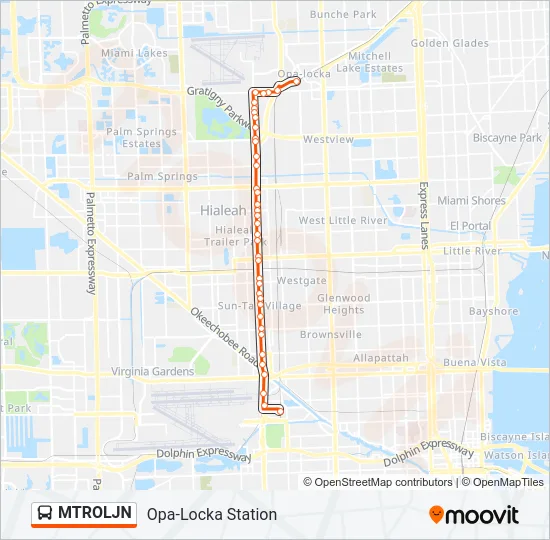 MTROLJN Bus Line Map