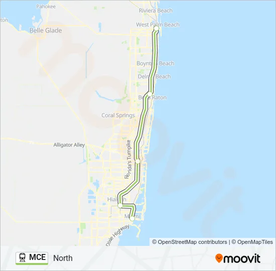 MCE Train Line Map