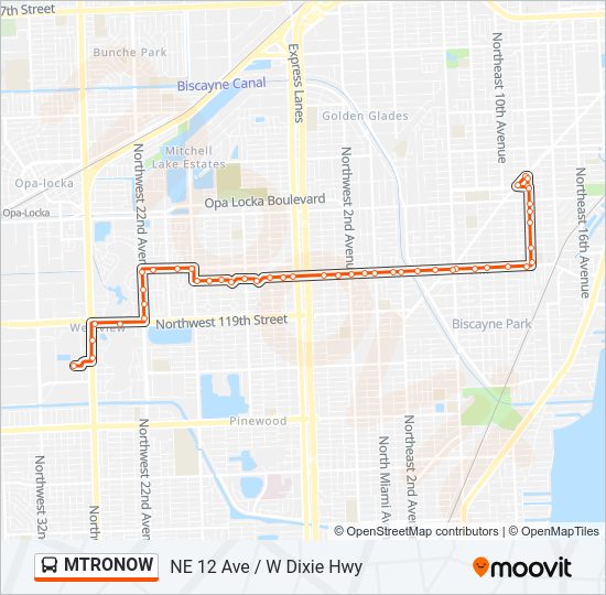 MTRONOW Bus Line Map