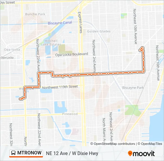 MTRONOW Bus Line Map