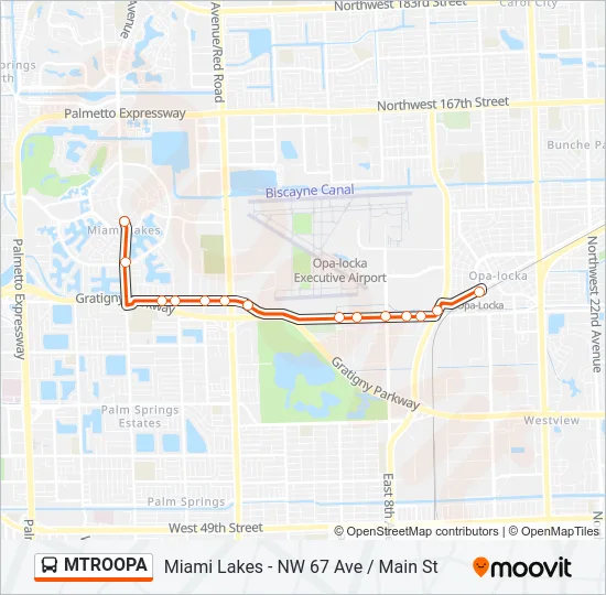 MTROOPA Bus Line Map