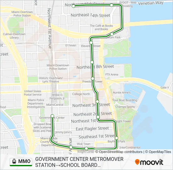 MMO Light Rail Line Map