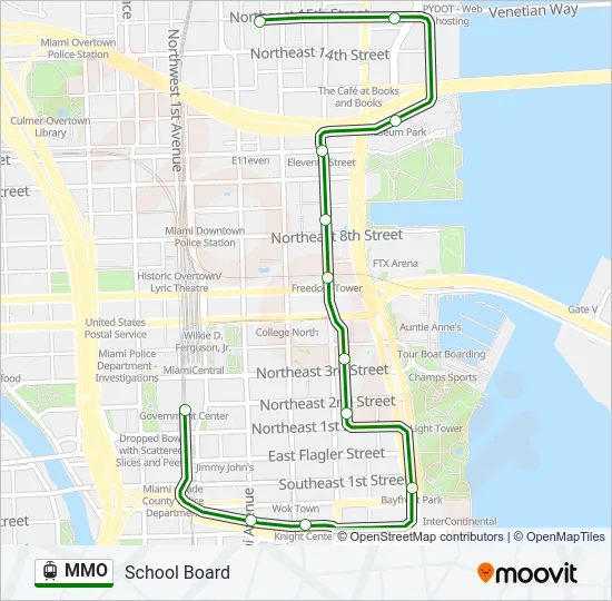MMO Light Rail Line Map