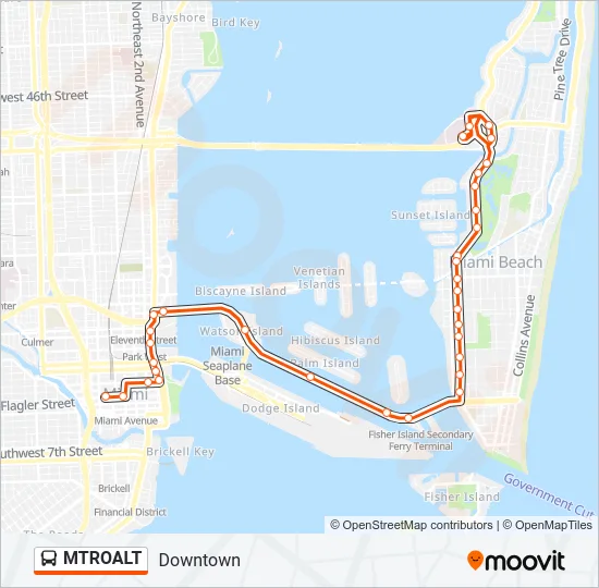 MTROALT Bus Line Map
