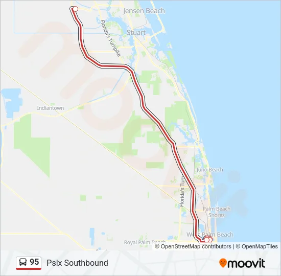 95 Bus Line Map