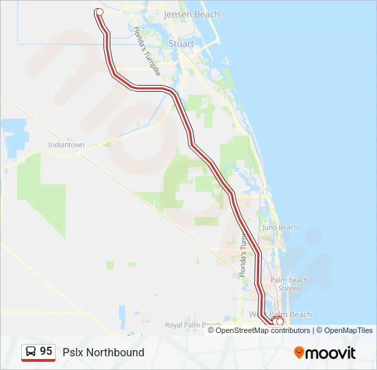 95 Bus Line Map