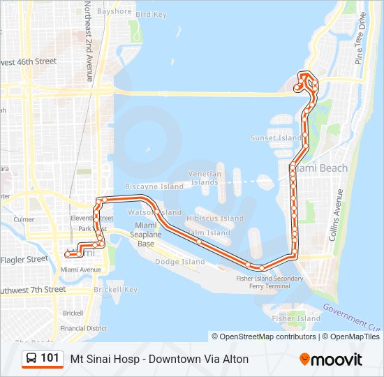 101 Bus Line Map