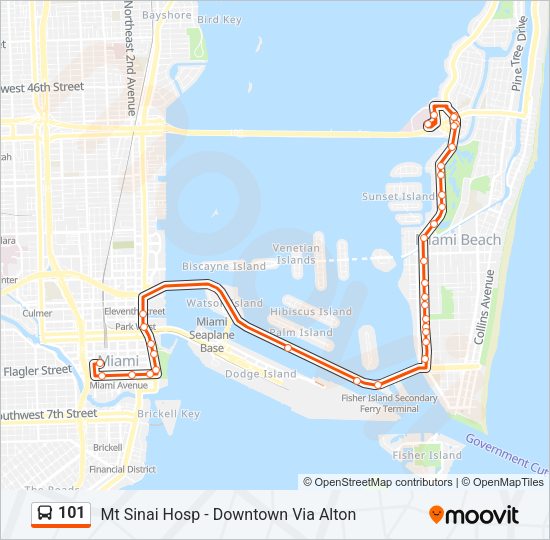 101 Bus Line Map