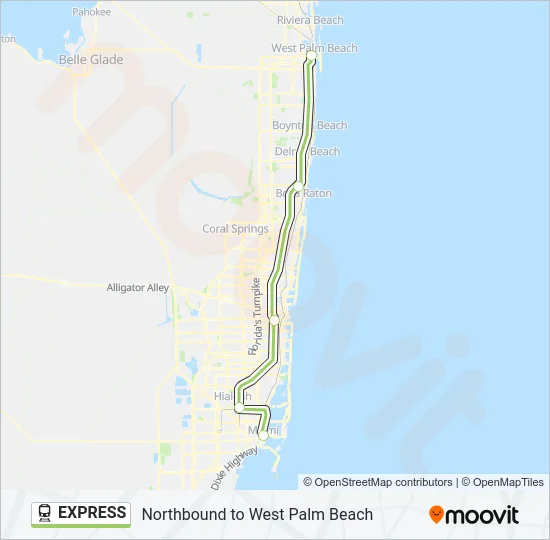 EXPRESS Train Line Map