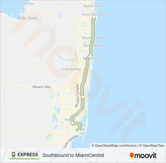 EXPRESS Train Line Map
