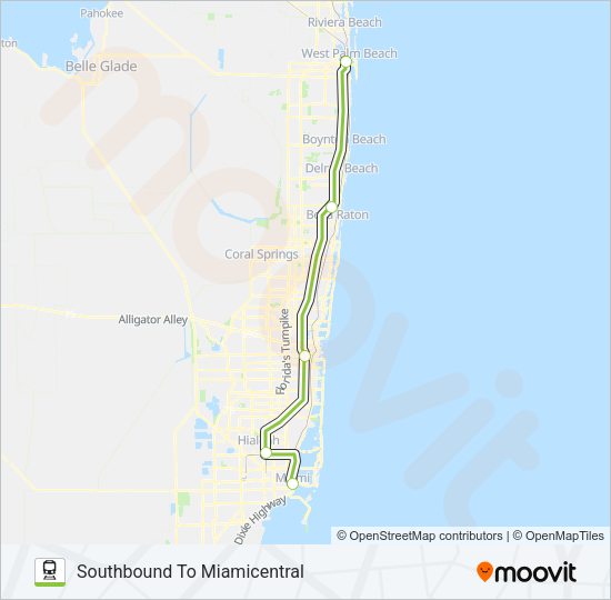 TRI-RAIL EXPRESS Train Line Map