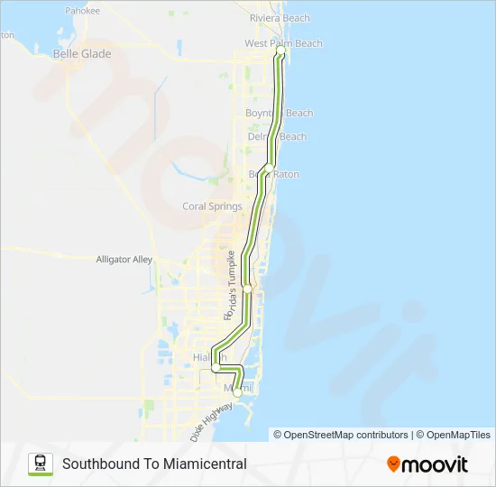 TRI-RAIL EXPRESS Train Line Map