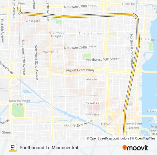 TRI-RAIL MIAMICENTRAL Train Line Map