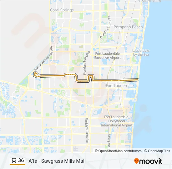 36 Bus Line Map