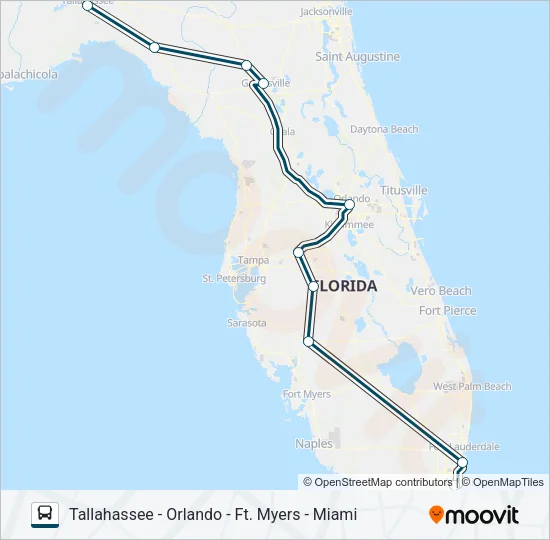 GREYHOUND US0761 Bus Line Map