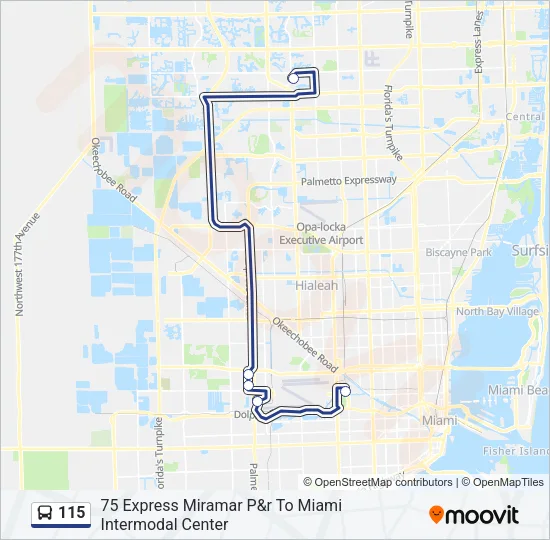 115 Bus Line Map