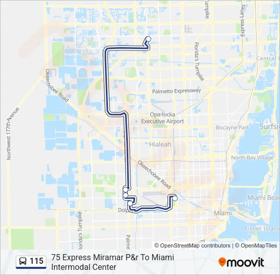 115 Bus Line Map