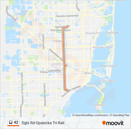 42 Bus Line Map